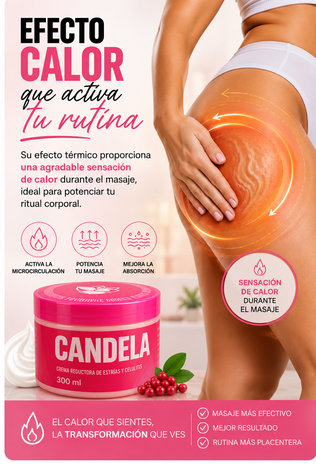 Crema CANDELA para Celulitis y Estrías🔥