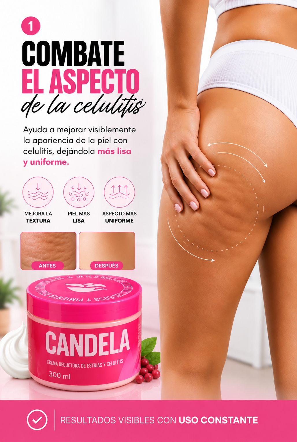 Crema CANDELA para Celulitis y Estrías🔥